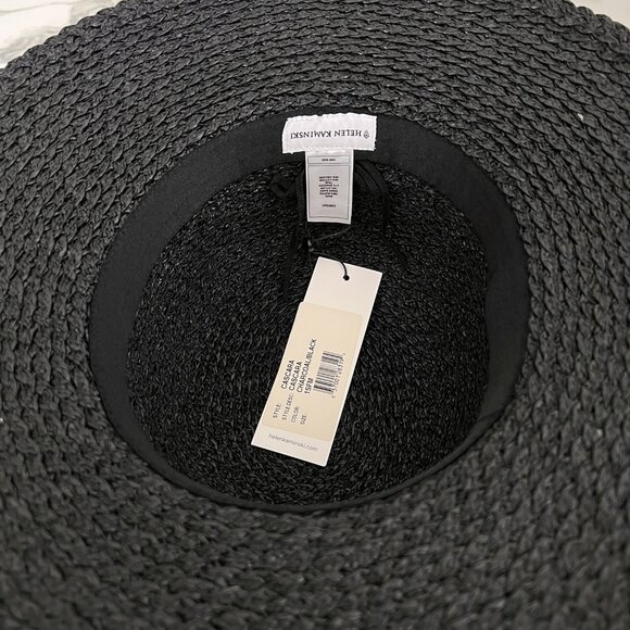 NWT - Helen Kaminski Cascara Raffia Hat - Charcoal main image 6